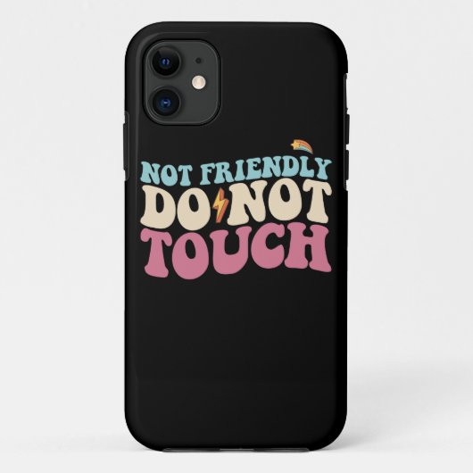 Coques Case-Mate iPhone Pas amical Ne pas toucher Drôle Introverti (Dos)