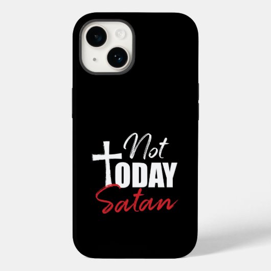 Coques Case-Mate iPhone Pas aujourd'hui Satan Noir  (Verso)