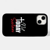 Coques Case-Mate iPhone Pas aujourd'hui Satan Noir  (Verso (horizontal))