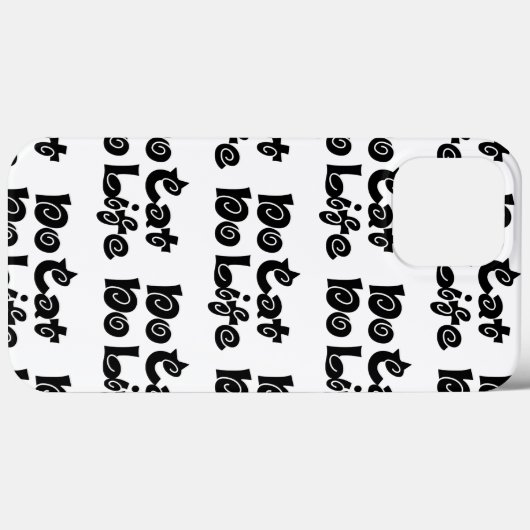 Coques Case-Mate iPhone Pas de chats, pas de vie (Verso (horizontal))