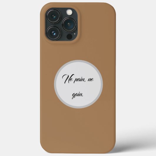 Coques Case-Mate iPhone Pas de douleur, pas de gain | Citations de motivat (Verso)