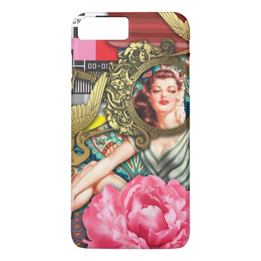 Coques Case-Mate iPhone Pas de signal - Collage numérique de femme imperti (Dos)