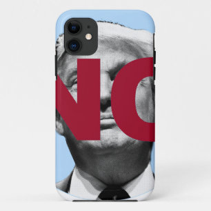 Coque iPhone 11 Pas de Trump (bleu et rouge)