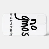 Coques Case-Mate iPhone Pas d'OGM Mange Vivre sain Blanc noir Promotion (Verso (horizontal))