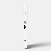 Coques Case-Mate iPhone "Pas d'OGM Mange Vivre sain Blanc noir Promotion (Verso / Gauche)