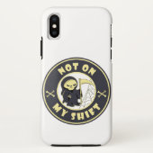 Coques Case-Mate iPhone Pas sur mon poste Grim Reaper Citation d'Halloween (Dos)