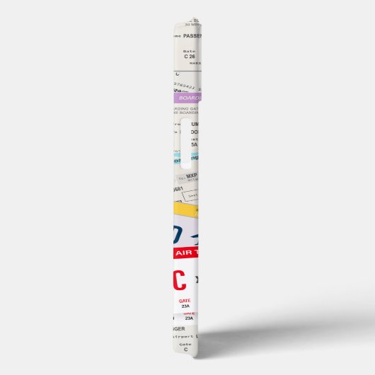 Coques Case-Mate iPhone Passe Monogramme d'embarquement, Plan Collage de b (Verso / Droite)