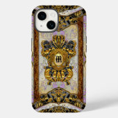 Coques Case-Mate iPhone Passementerie Madeline Elegant Damask Monogramme (Verso)