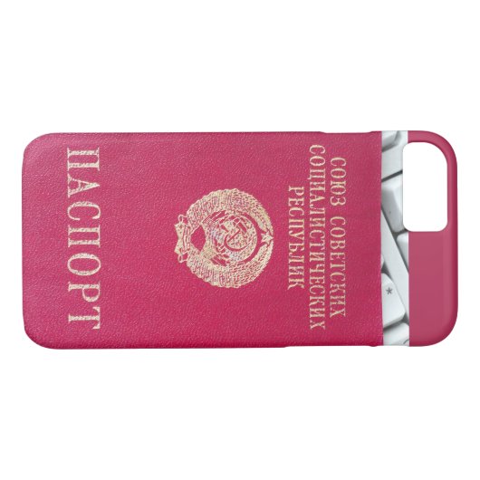 Coques Case-Mate iPhone Passeport soviétique (Dos (Horizontal))