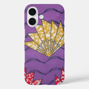 Coques iPhone 16 Passion Pourpre Ventilateur ondulé abstrait est-