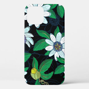 Case-Mate iPhone Case Passionflower Arrière - plan noir Floral sans join