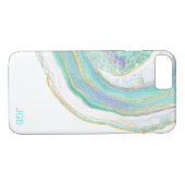 Coques Case-Mate iPhone Pastel Aqua et Agate pourpre avec n'importe quel m (Dos (Horizontal))