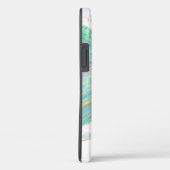 Coques Case-Mate iPhone Pastel Aqua et Agate violet avec Monogramme (Verso / Droite)