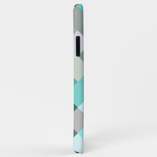 Coques Case-Mate iPhone Pastel Aqua Turquoise Jade Green Pixel Block Art (Dos/Droite)