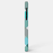 Coques Case-Mate iPhone Pastel Aqua Turquoise Jade Green Pixel Block Art (Dos/Gauche)