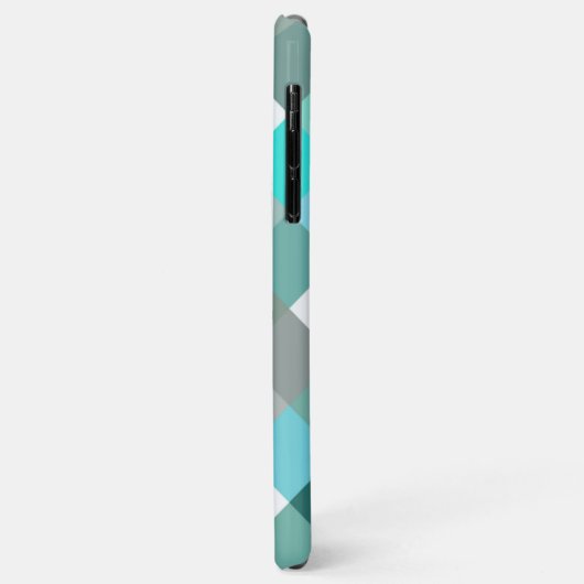 Coques Case-Mate iPhone Pastel Aqua Turquoise Jade Green Pixel Block Art (Dos/Gauche)