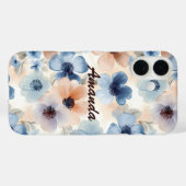 Coques Case-Mate iPhone Pastel Aquarelle Boho Floral (Verso (horizontal))