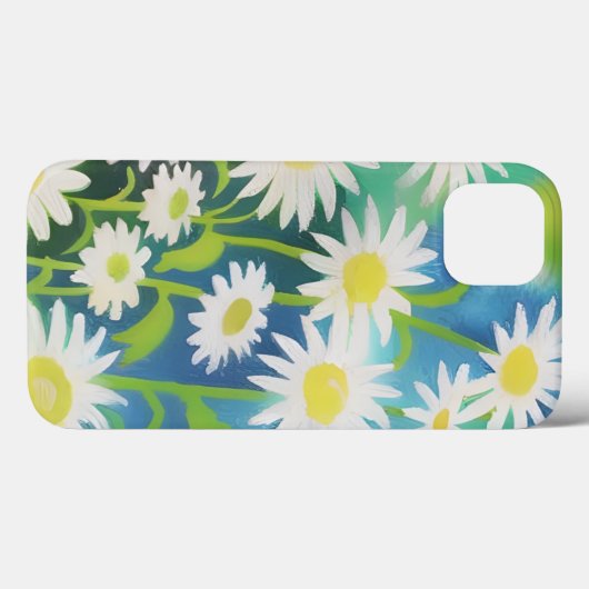 Coques Case-Mate iPhone Pastel Aquarelle Fleurs de marguerites (Verso (horizontal))