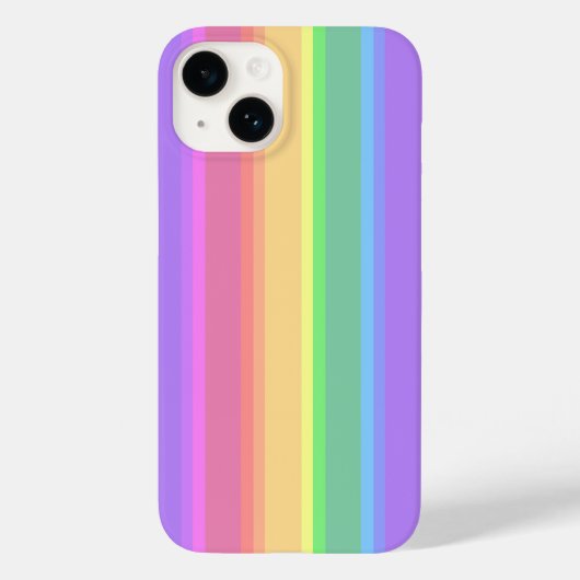 Coques Case-Mate iPhone Pastel arc-en-ciel rayures Coque-coque iphone Mate (Verso)