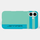 Coques Case-Mate iPhone Pastel Bleu et Vert Bande bidirectionnelle, Nom, S (Verso (horizontal))
