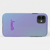 Coques Case-Mate iPhone Pastel bleu et violet, nom,  (Dos (Horizontal))