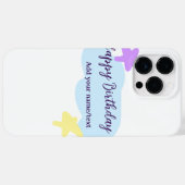 Coques Case-Mate iPhone Pastel blue clouds stars purple happy birthday nam (Verso (horizontal))
