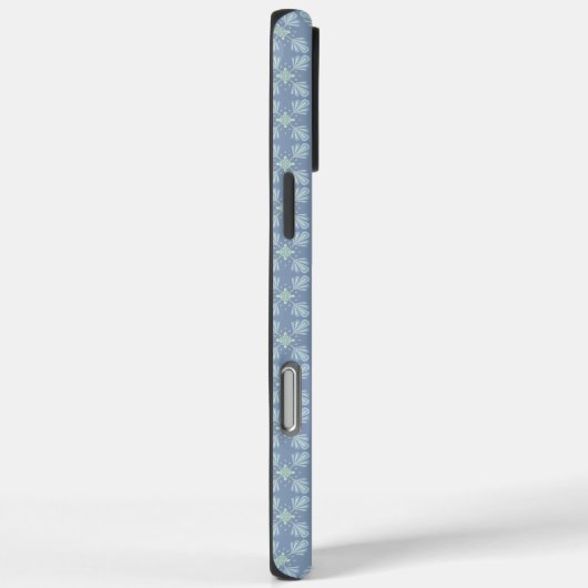 Coques Case-Mate iPhone Pastel blue floral abstract repeat  (Verso / Droite)