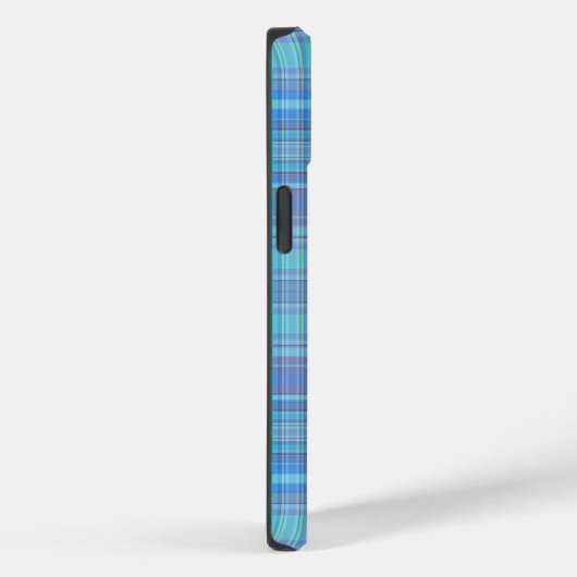 Coques Case-Mate iPhone Pastel Blue Plaid Motif (Verso / Droite)