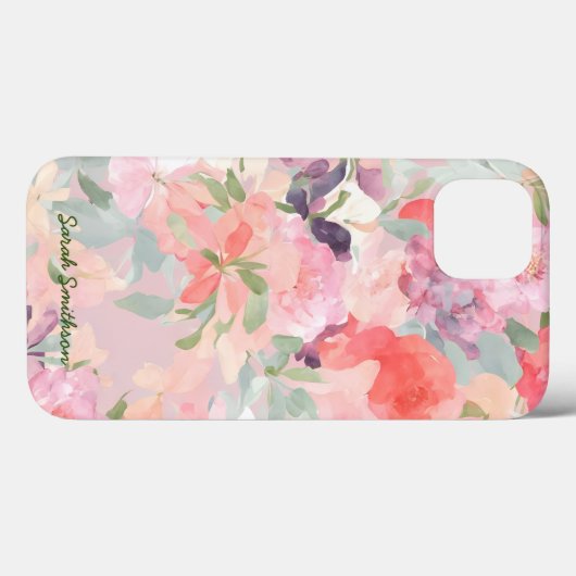 Coques Case-Mate iPhone Pastel Chaleureux Fleurs sauvages Abstraits Aquare (Verso (horizontal))