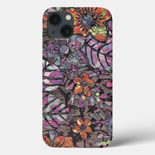 iPhone 13 Case Pastel Colours motif floral art numérique romantiq