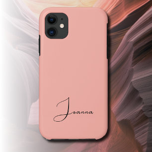 Case-Mate iPhone Case Pastel Coral Reef couleur unie Nom minimal