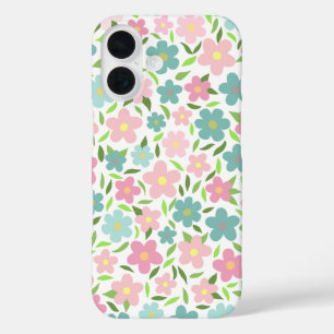 Coques iPhone 16 Pastel Ditsy Floral Shabby Chic Coquette