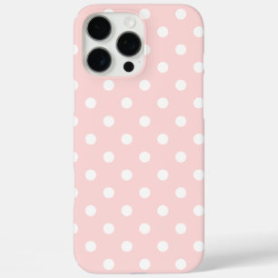 Coques iPhone 16 Pro Max Pastel Doux Rose Avec Pois