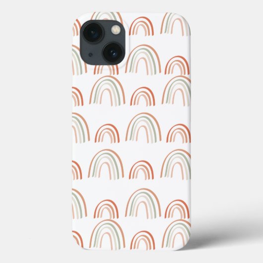 Coques Case-Mate iPhone Pastel Earth Tone Boho Rainbow Motif (Verso)