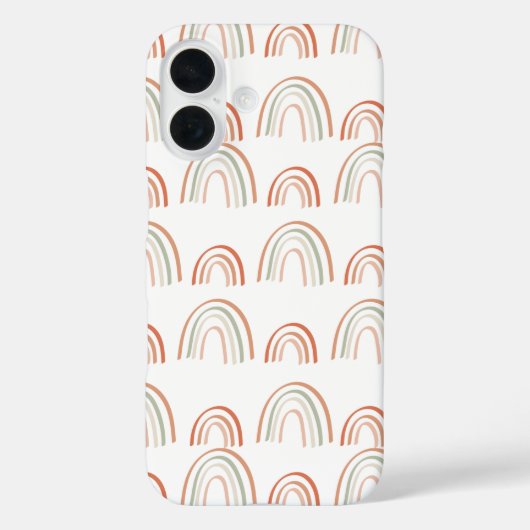 Coques Case-Mate iPhone Pastel Earth Tone Boho Rainbow Motif (Verso)