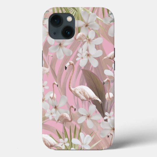 Coques Case-Mate iPhone Pastel Flamant rose Jungle Love #2 #tropical #wall (Verso)