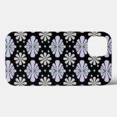 Coques Case-Mate iPhone Pastel floral shapes on a black background (Verso (horizontal))