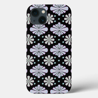 Case-Mate iPhone Case Pastel floral shapes on a black background