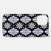 Coques Case-Mate iPhone Pastel floral shapes on a black background (Verso (horizontal))