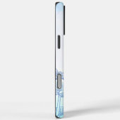 Coques Case-Mate iPhone Pastel Floral Silhouette Overlay Nom personnalisé (Verso / Droite)