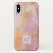 Coques Case-Mate iPhone Pastel Florals With Chic Script Monogram (Dos)