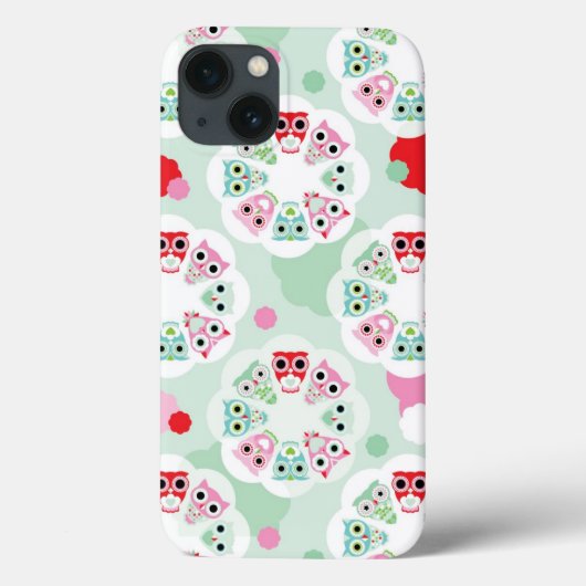 Coques Case-Mate iPhone pastel flower owl (Verso)