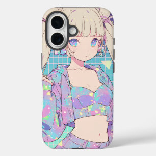 Coques iPhone 16 Pastel Galaxy Elf — Mode Grille Vaporwave
