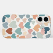 Coques Case-Mate iPhone Pastel Hearts Delft (Verso (horizontal))