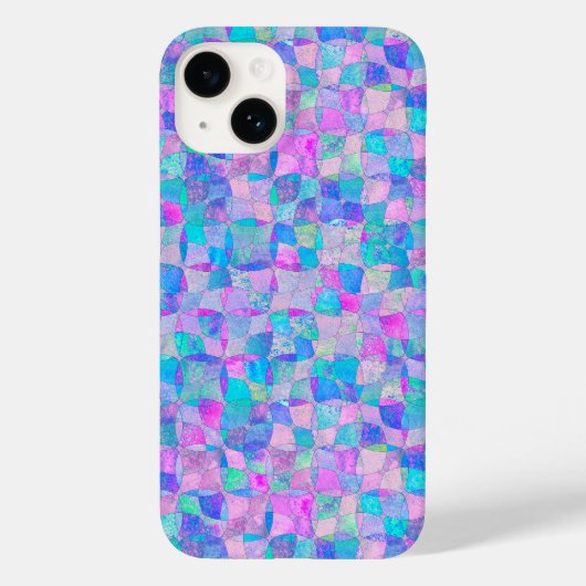 Coques Case-Mate iPhone Pastel Iridescent Seamless Geometric Pattern (Verso)