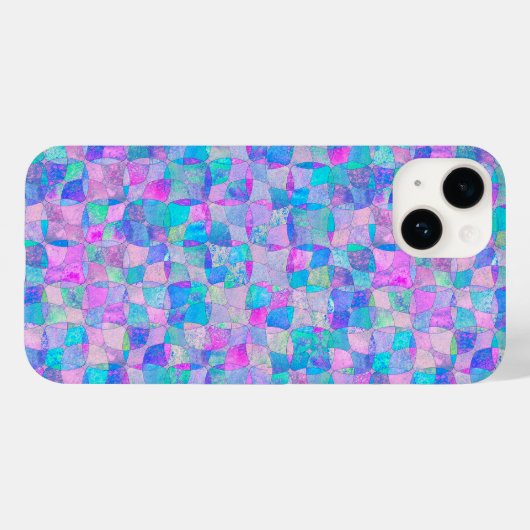 Coques Case-Mate iPhone Pastel Iridescent Seamless Geometric Pattern (Verso (horizontal))