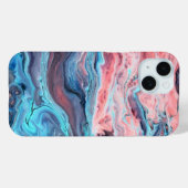 Coques Case-Mate iPhone Pastel Marble Fluid Art Phone Case | Pink and Blue (Verso (horizontal))