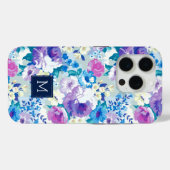 Coques Case-Mate iPhone Pastel Monogrammé Aquarelles Motif (Verso (horizontal))