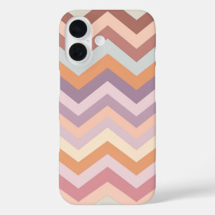 Coques iPhone 16 Pastel Multicolore Chevron Zigzag Bohème Géométriq