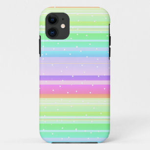 Case-Mate iPhone Case Pastel multicolore créatif rayé blanc pointillé